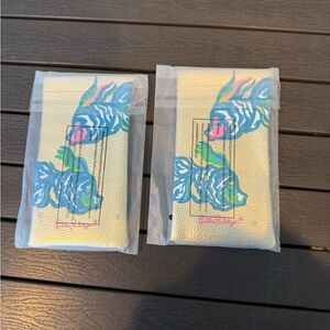Lilly Pulitzer Gold and Blue Sunglasses Case